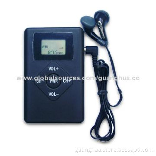 Digital fixed frequency radio FM player with LCD display, 70-108MHz or 1-99 channels can be fixed